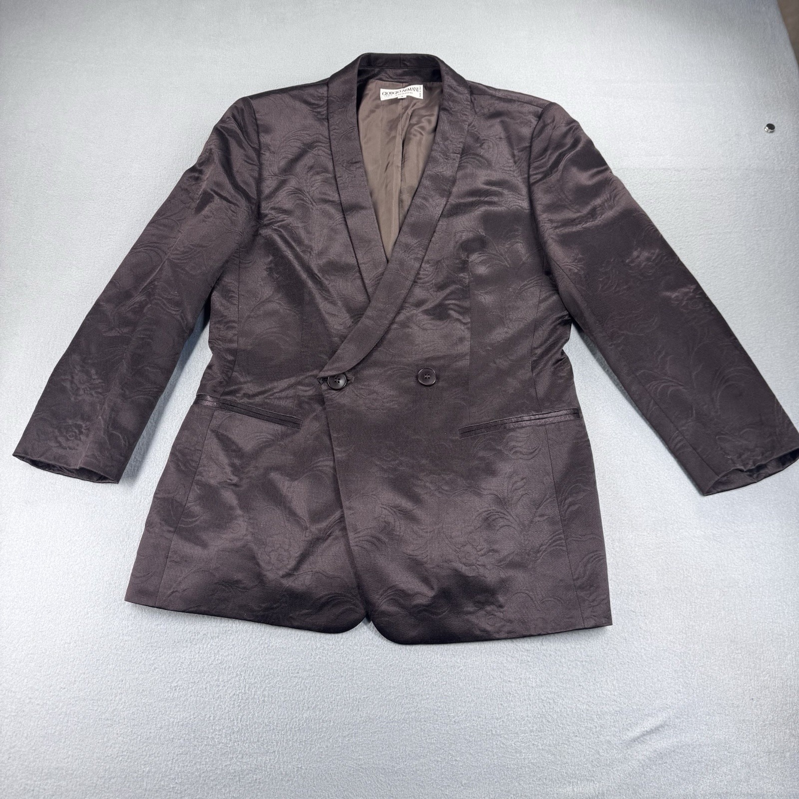 Giorgio Armani Le Collezioni Women's Brown Skirt Suit Wool Mohair Silk 2 Piece 8